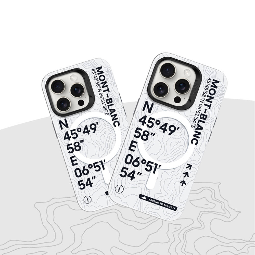 Benks Summit Serisi iPhone 15 Pro Max M-safe Şarj Özellikli Koordinat Yazı Desenli Kılıf Benks Summit Serisi iPhone 15 Pro Max M-safe Şarj Özellikli Koordinat Yazı Desenli Kılıf